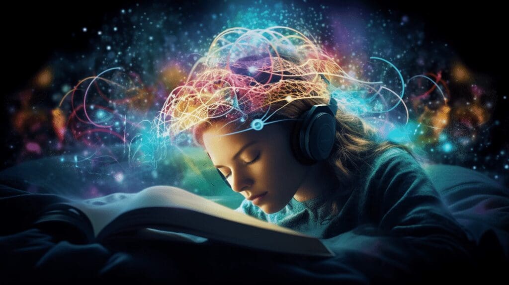 Relaxing the brain by reading a book