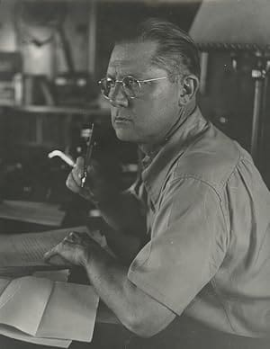 Black and white portrait of Erle Stanley Gardner